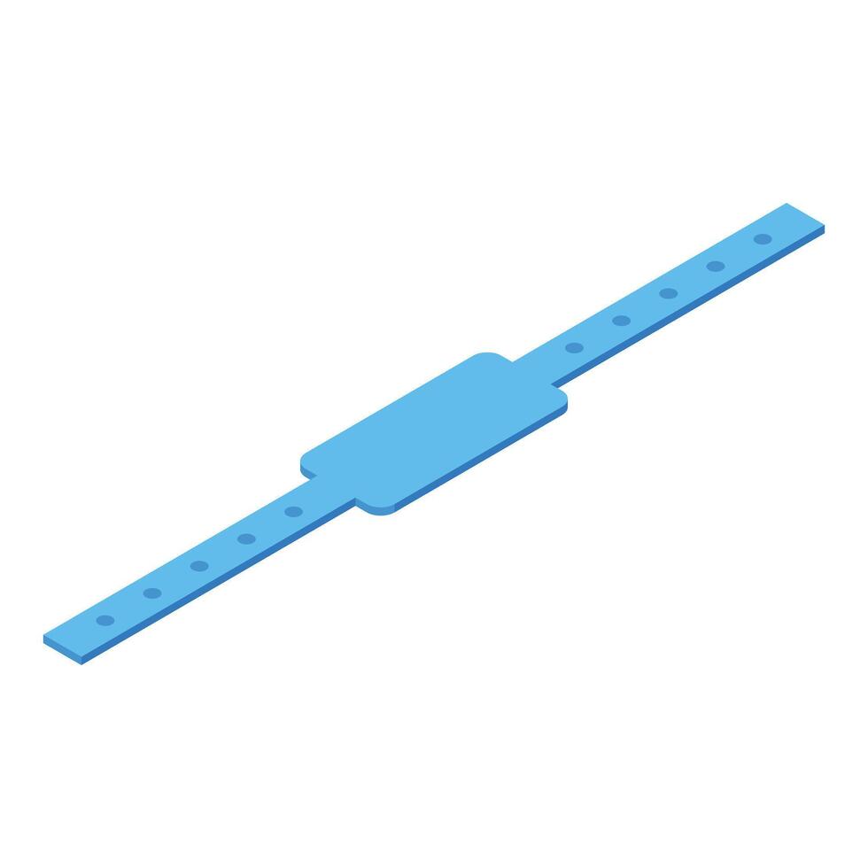 Light blue event wristband showing access and identification vector