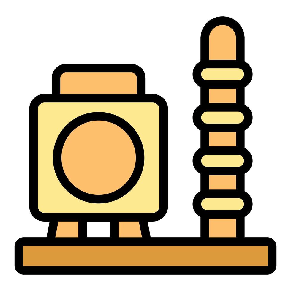 Cat scratching post with platform and house providing hours of entertainment vector