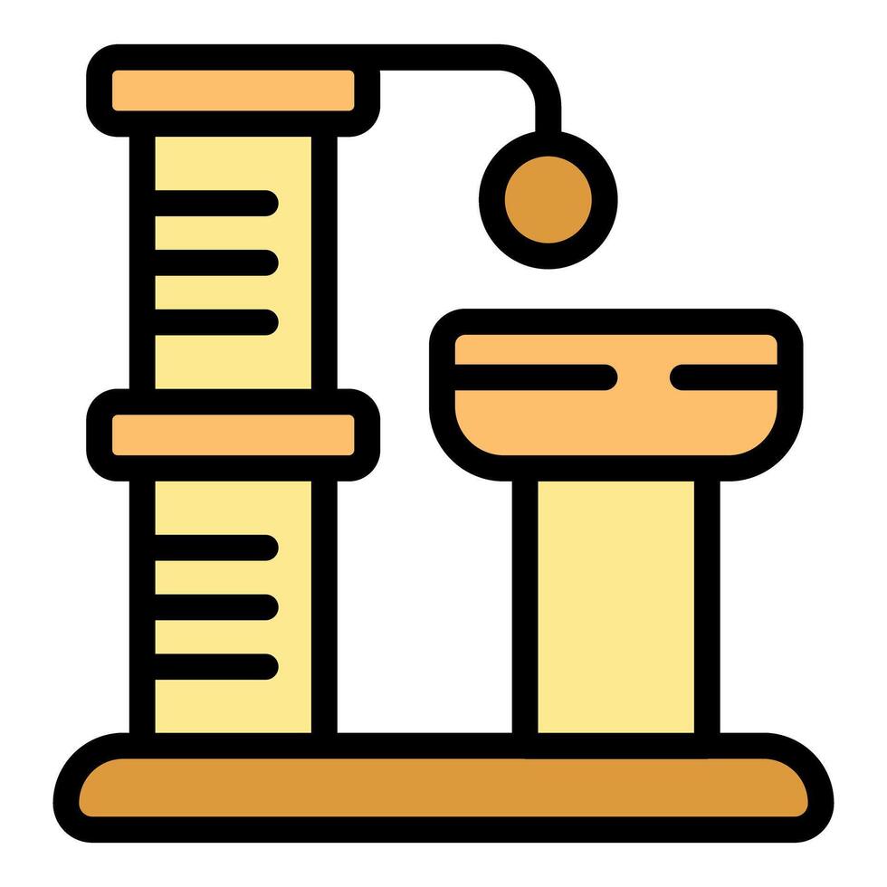 Cat tree providing comfort and entertainment for feline friends vector