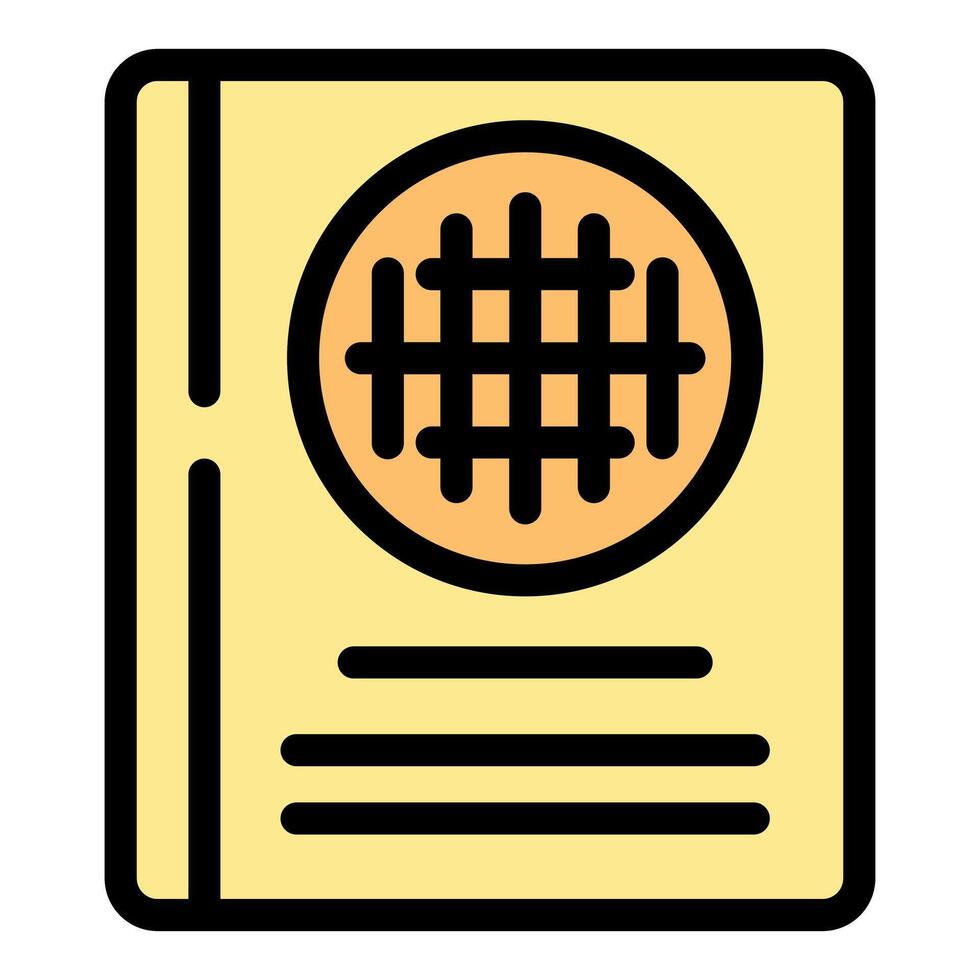 Foreign passport with grid icon representing country of origin vector