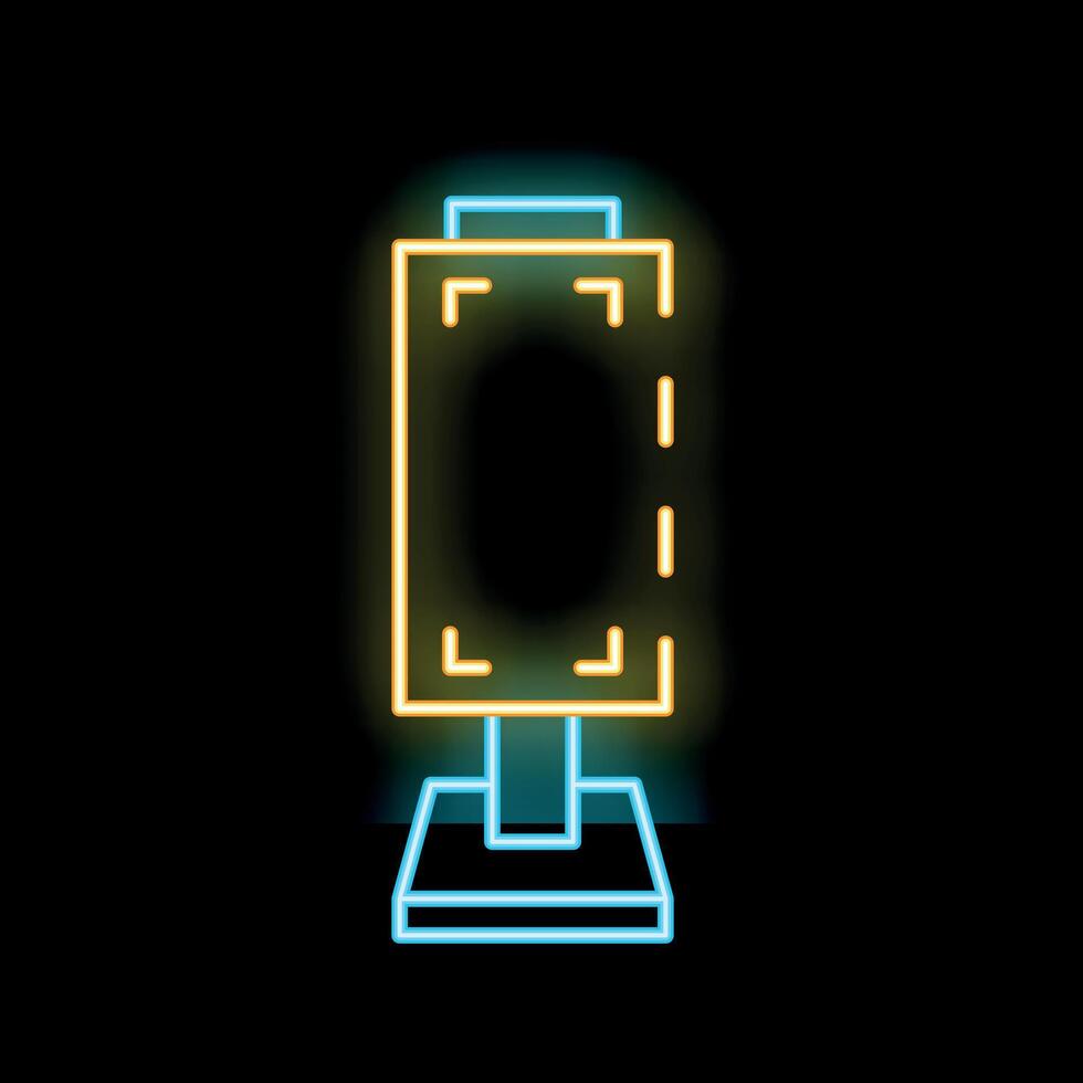 Blank neon sign showing retail space for lease vector