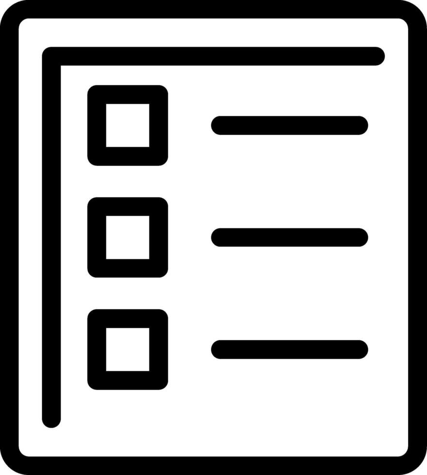 To Do List Line Icon vector