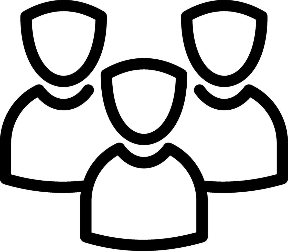 Team Line Icon vector
