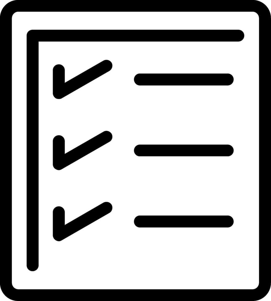 Cheak List Line Icon vector