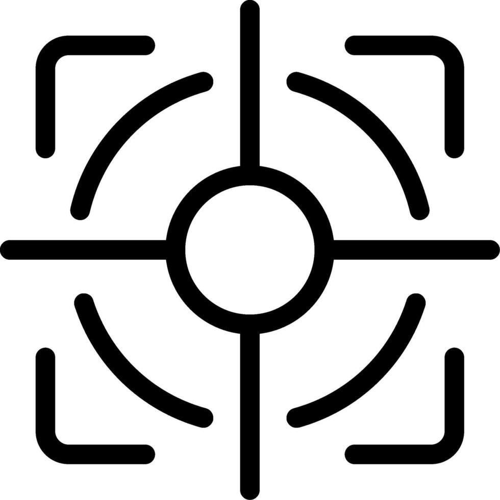 Target Line Icon vector