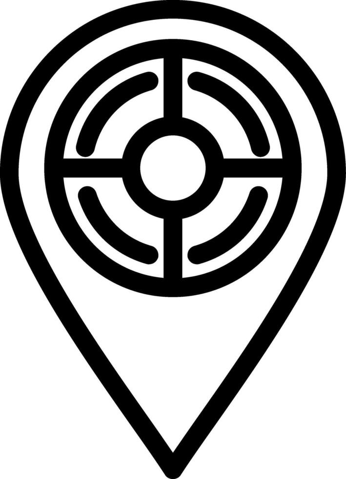 Location Line Icon vector
