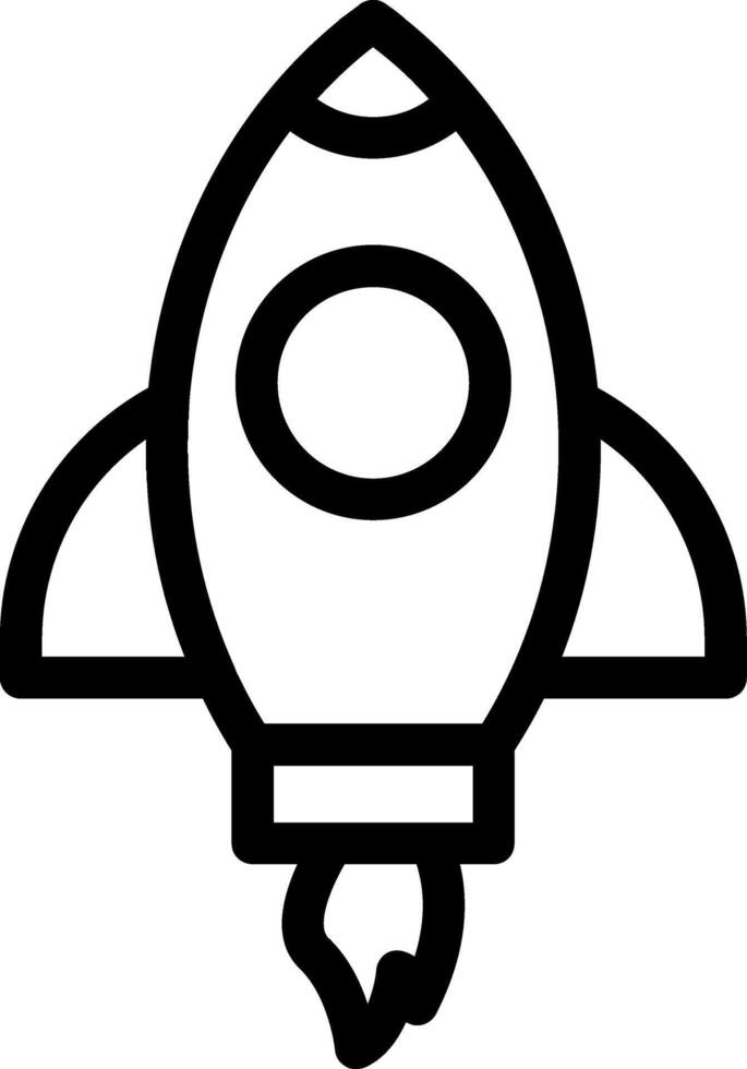Rocket Line Icon vector