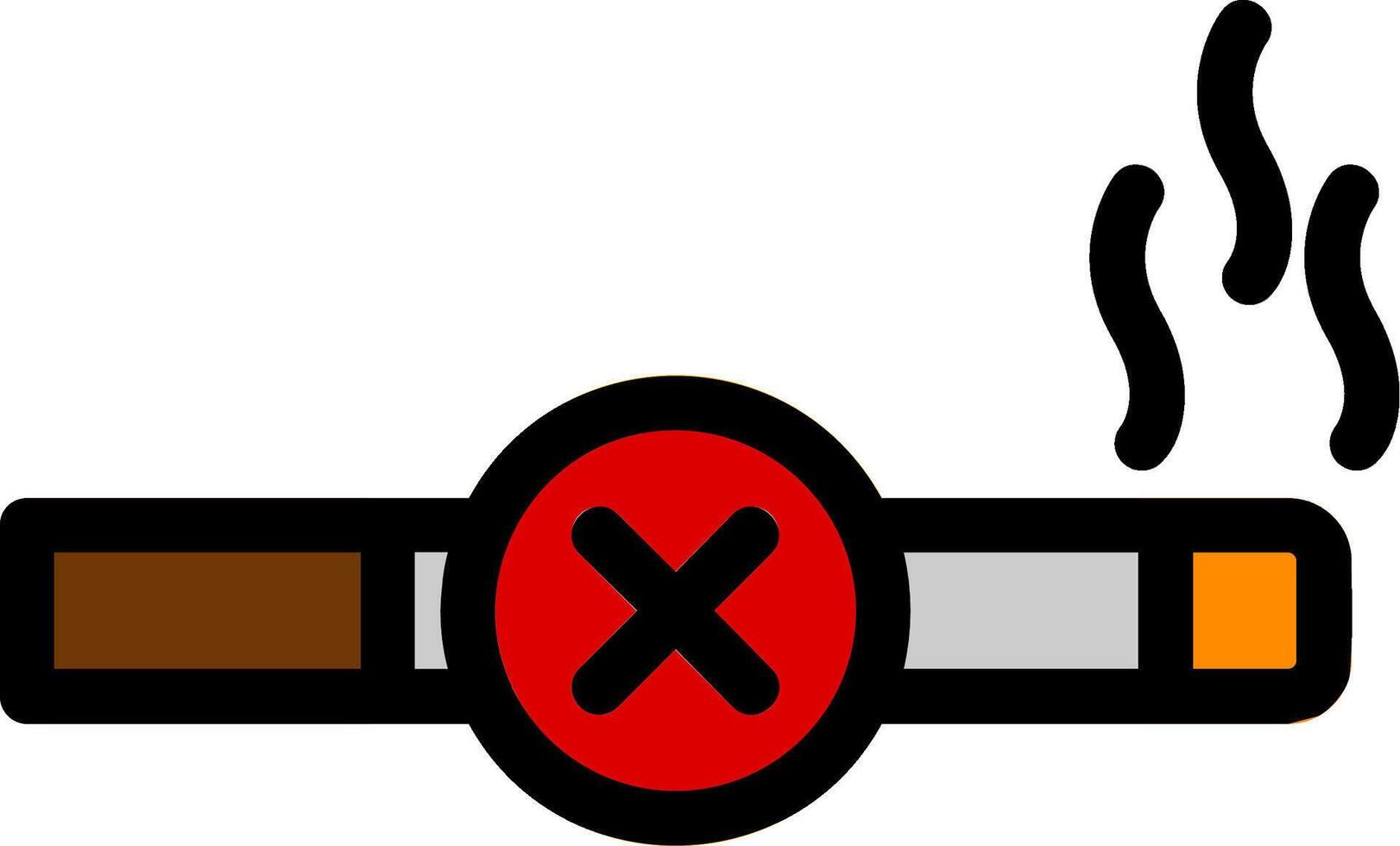 No Smoking Line Icon vector