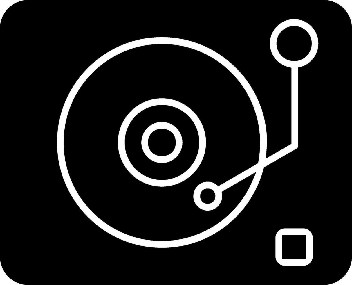 Lp Player Glyph Icon vector