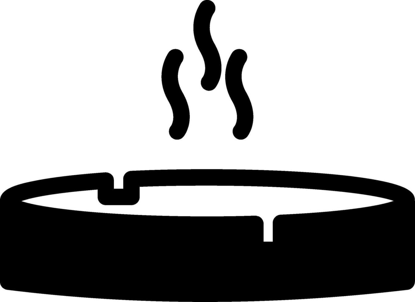 Ashtray Glyph Icon vector