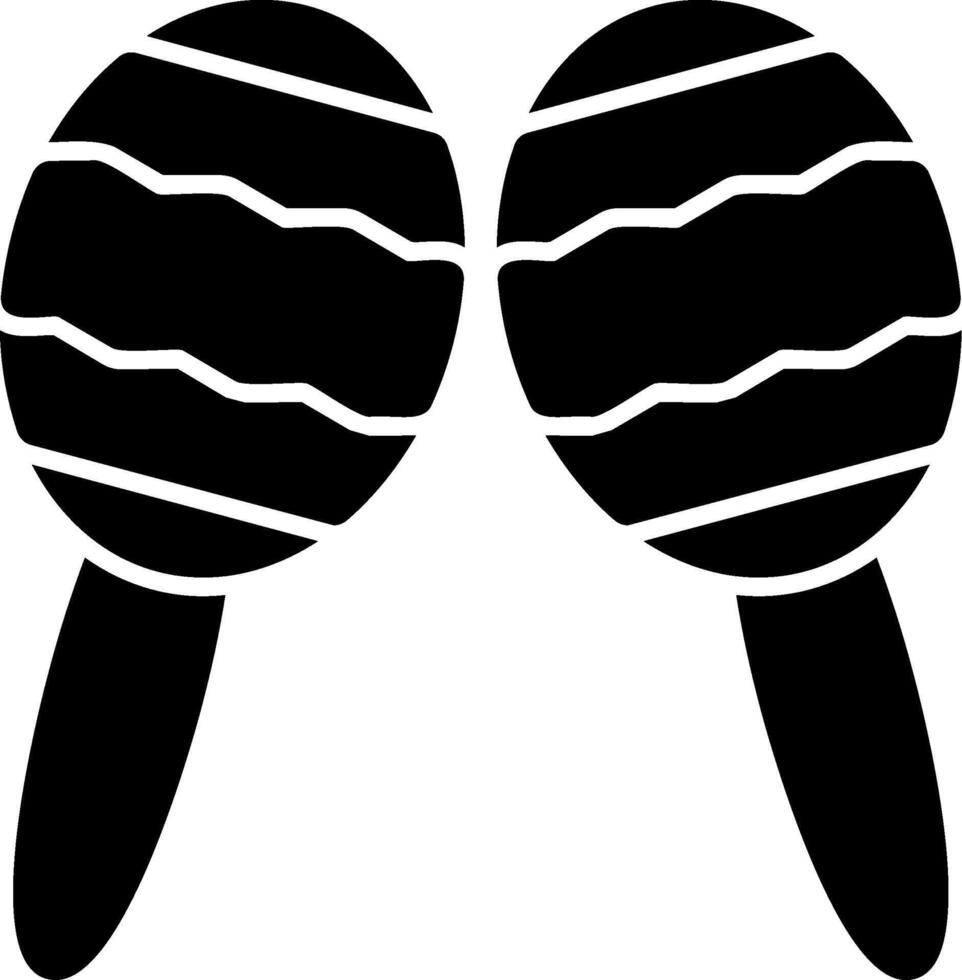Maracas Glyph Icon vector
