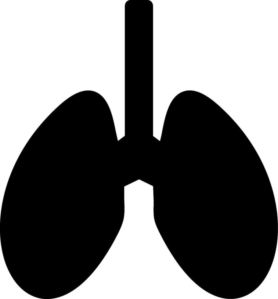 Lungs Glyph Icon vector