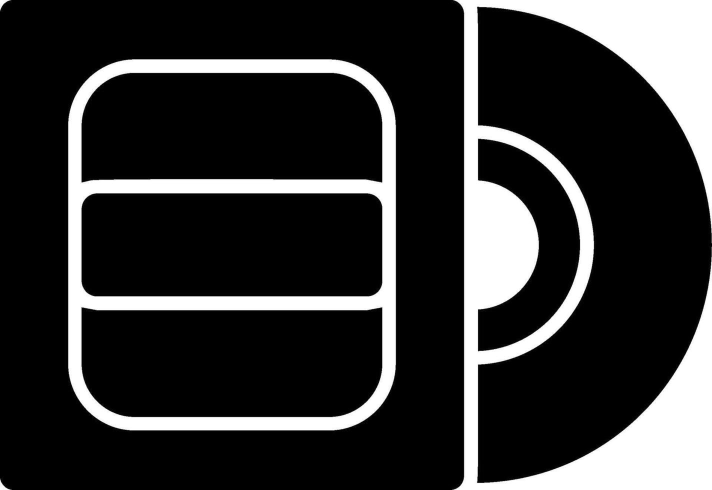 Music Album Glyph Icon vector