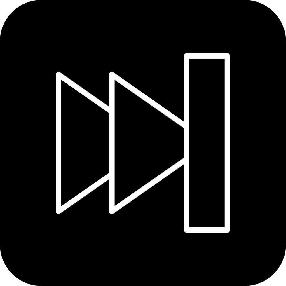 Skip Button Glyph Icon vector
