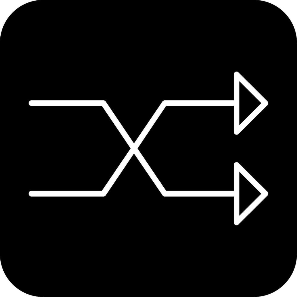 Shuffle Glyph Icon vector