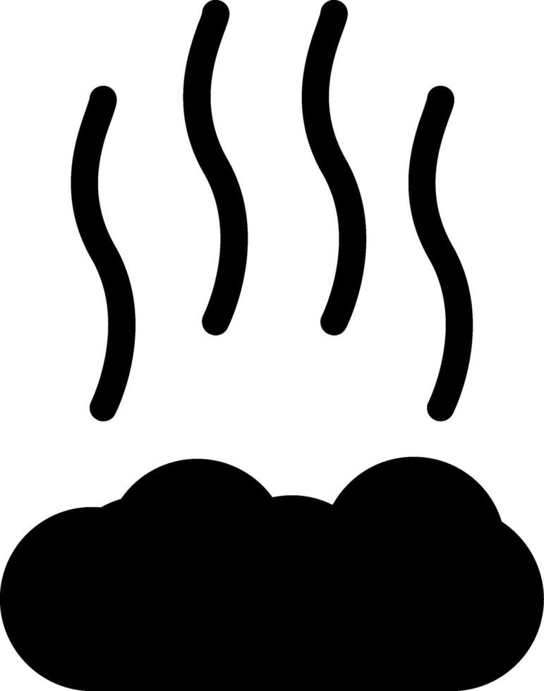 Smoke Glyph Icon vector