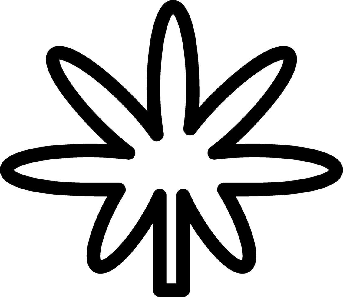 Weed Line Icon vector