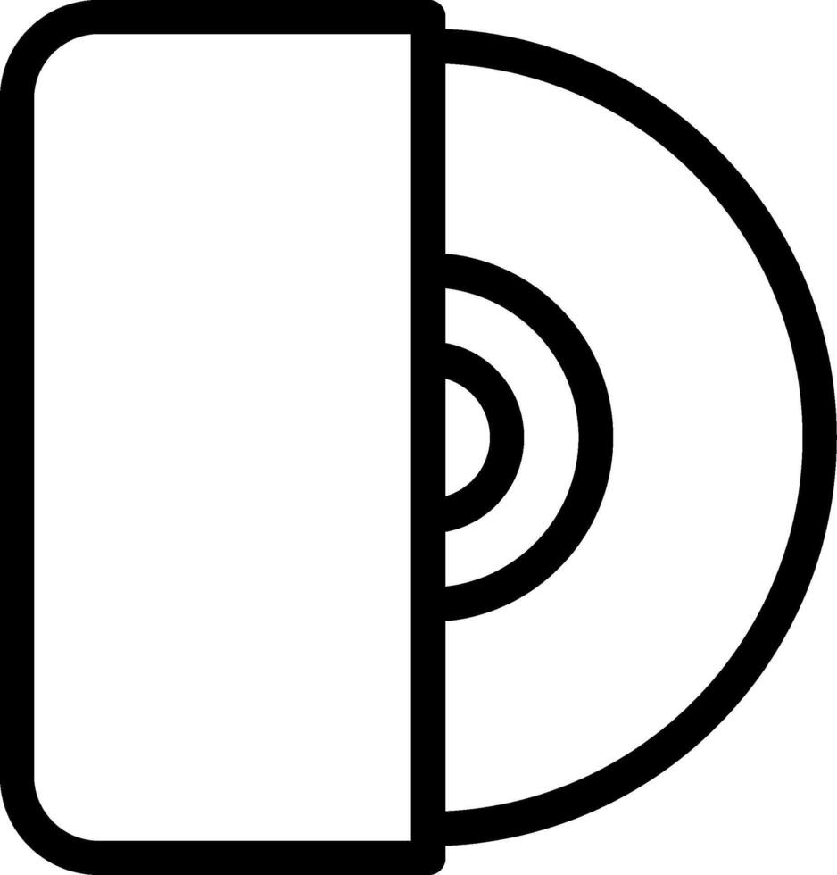 Cd Line Icon vector
