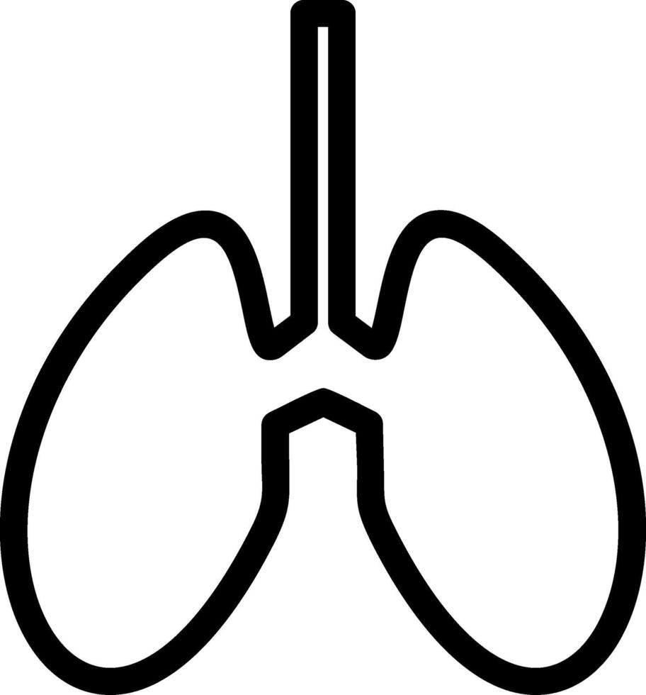 Lungs Line Icon vector