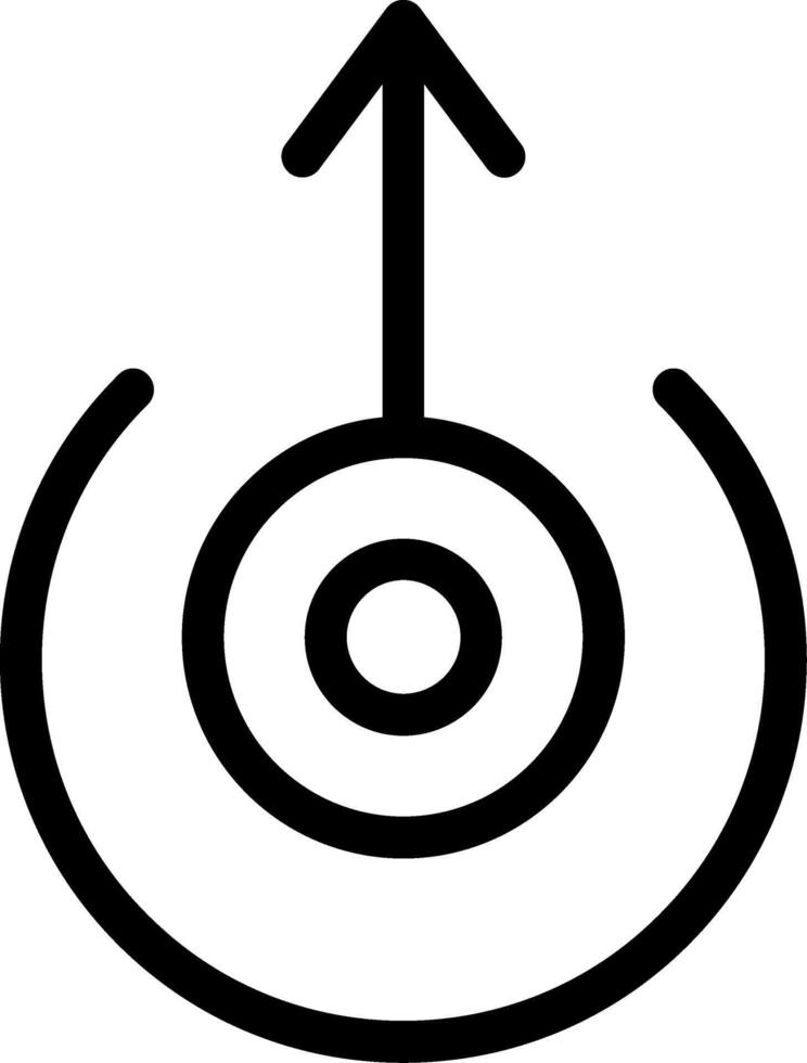 Up Arrow Line Icon vector