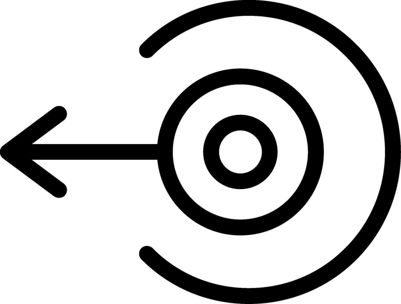 Left Arrow Line Icon vector