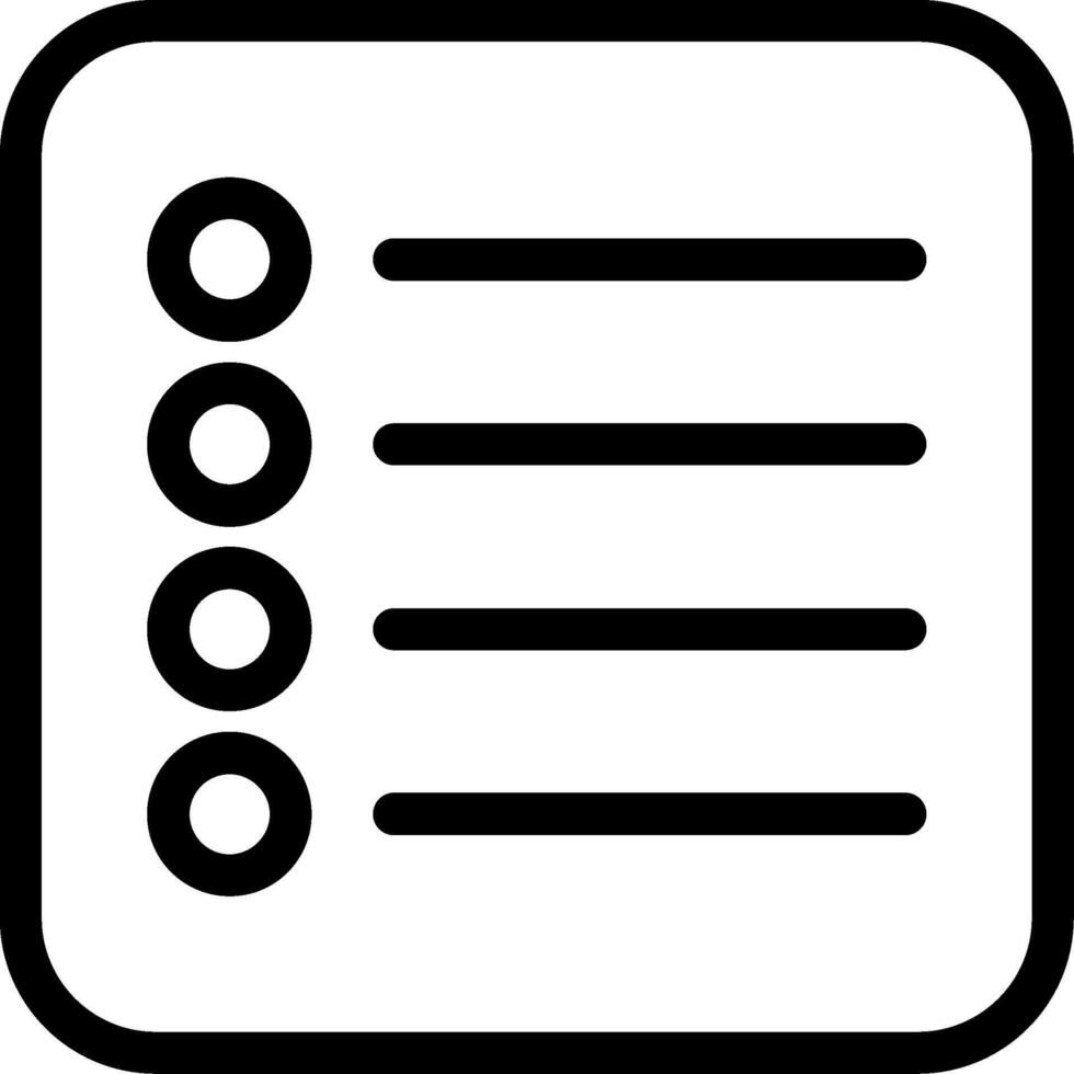 List Line Icon vector