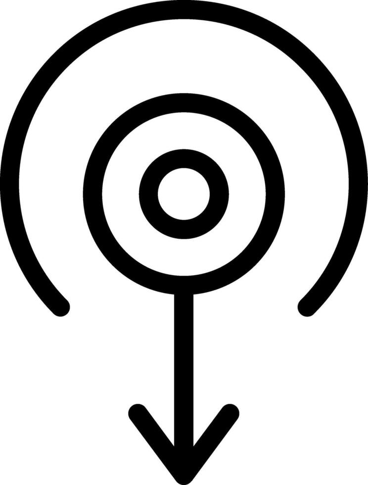 Down Arrow Line Icon vector