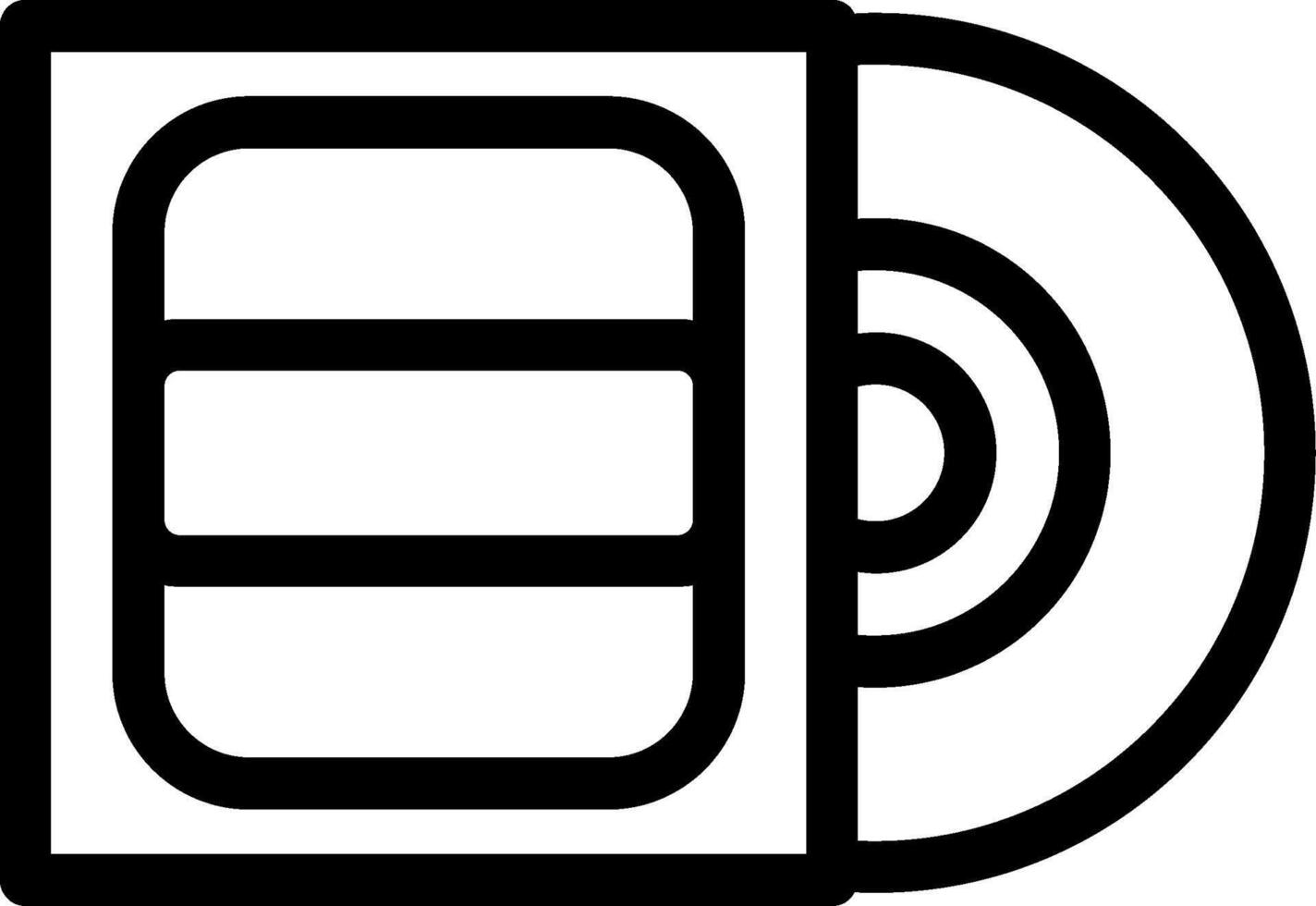 Music Album Line Icon vector