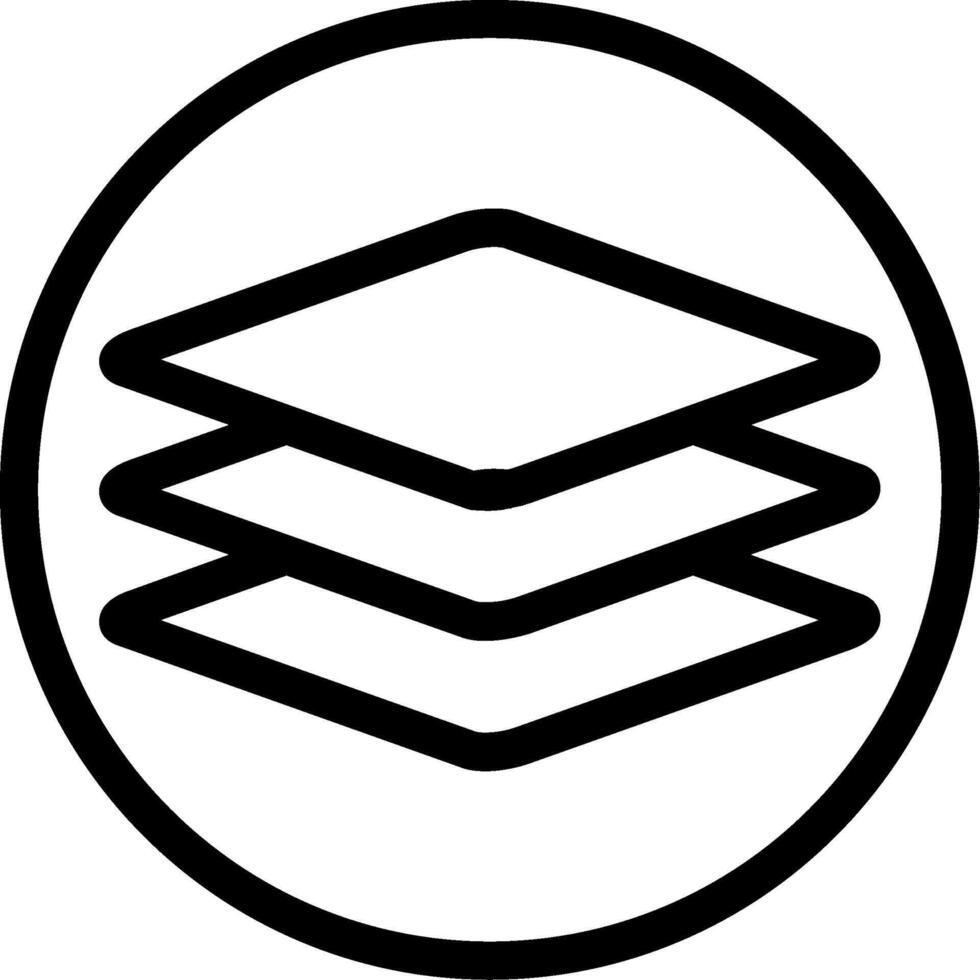 Layers Line Icon vector