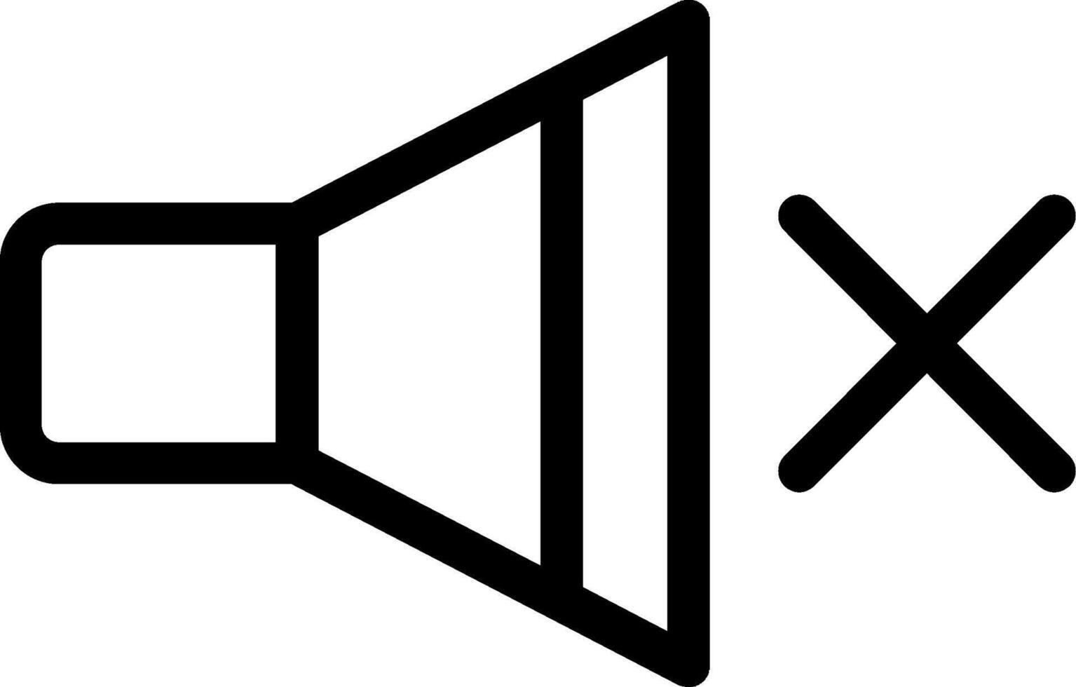 Mute Line Icon vector