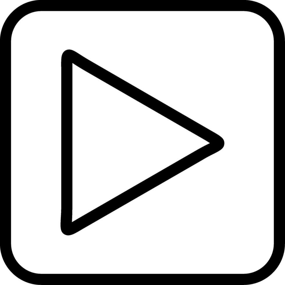 Play Button Line Icon vector