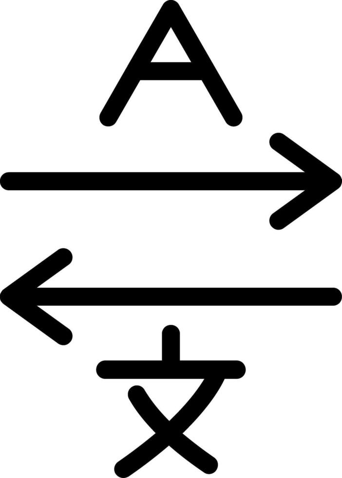 Translation Line Icon vector