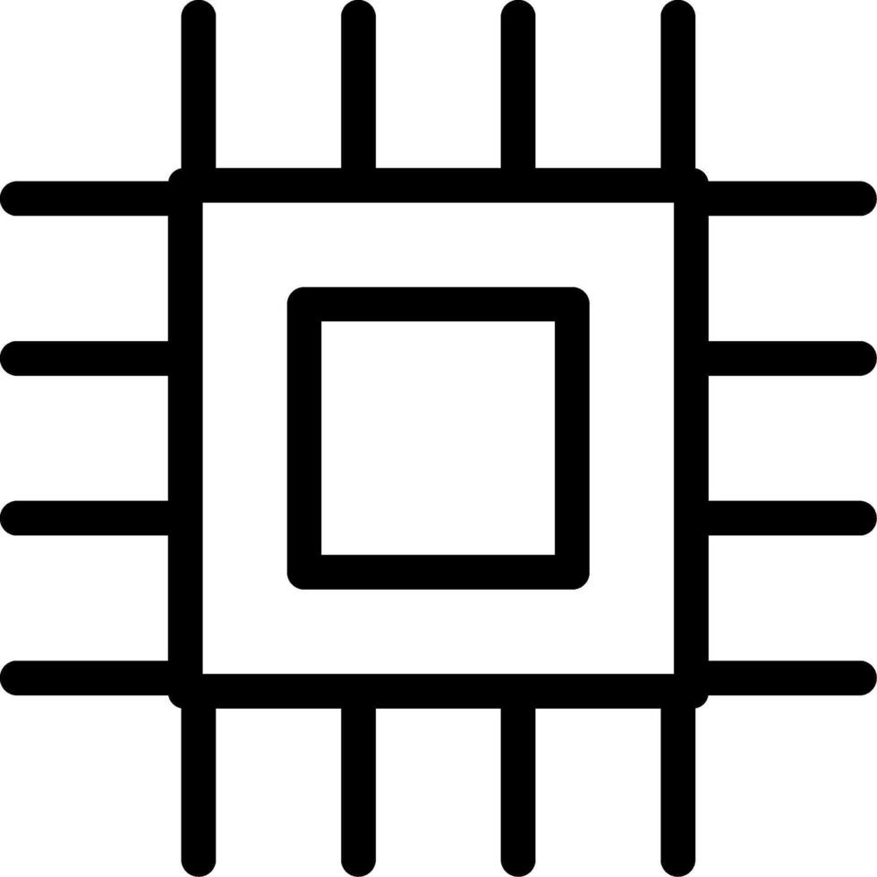 Cpu Line Icon vector