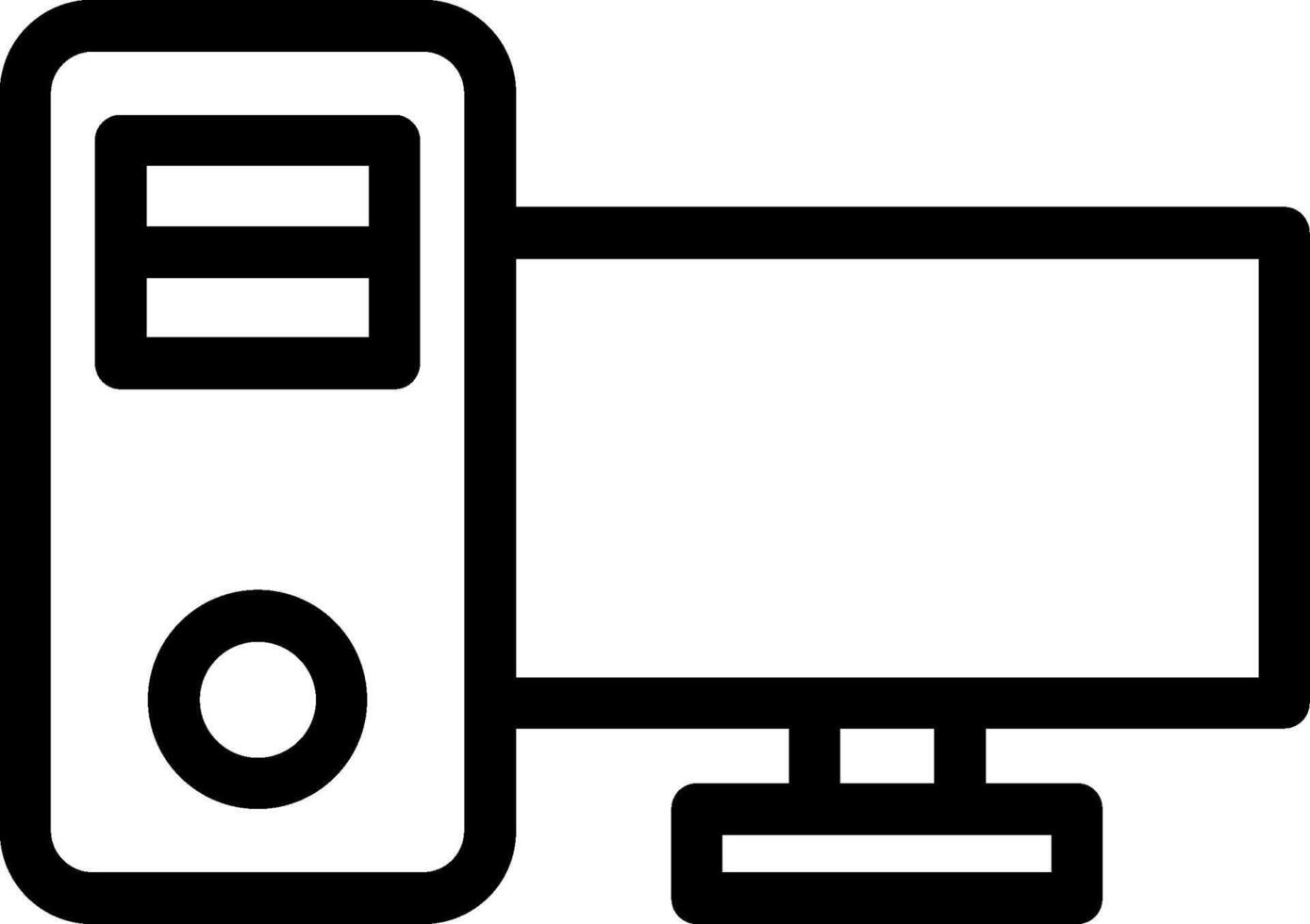 Computer Line Icon vector