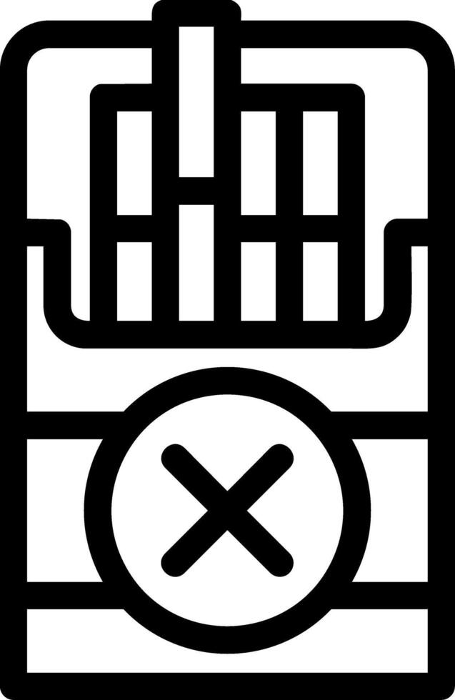 Quit Smoking Line Icon vector