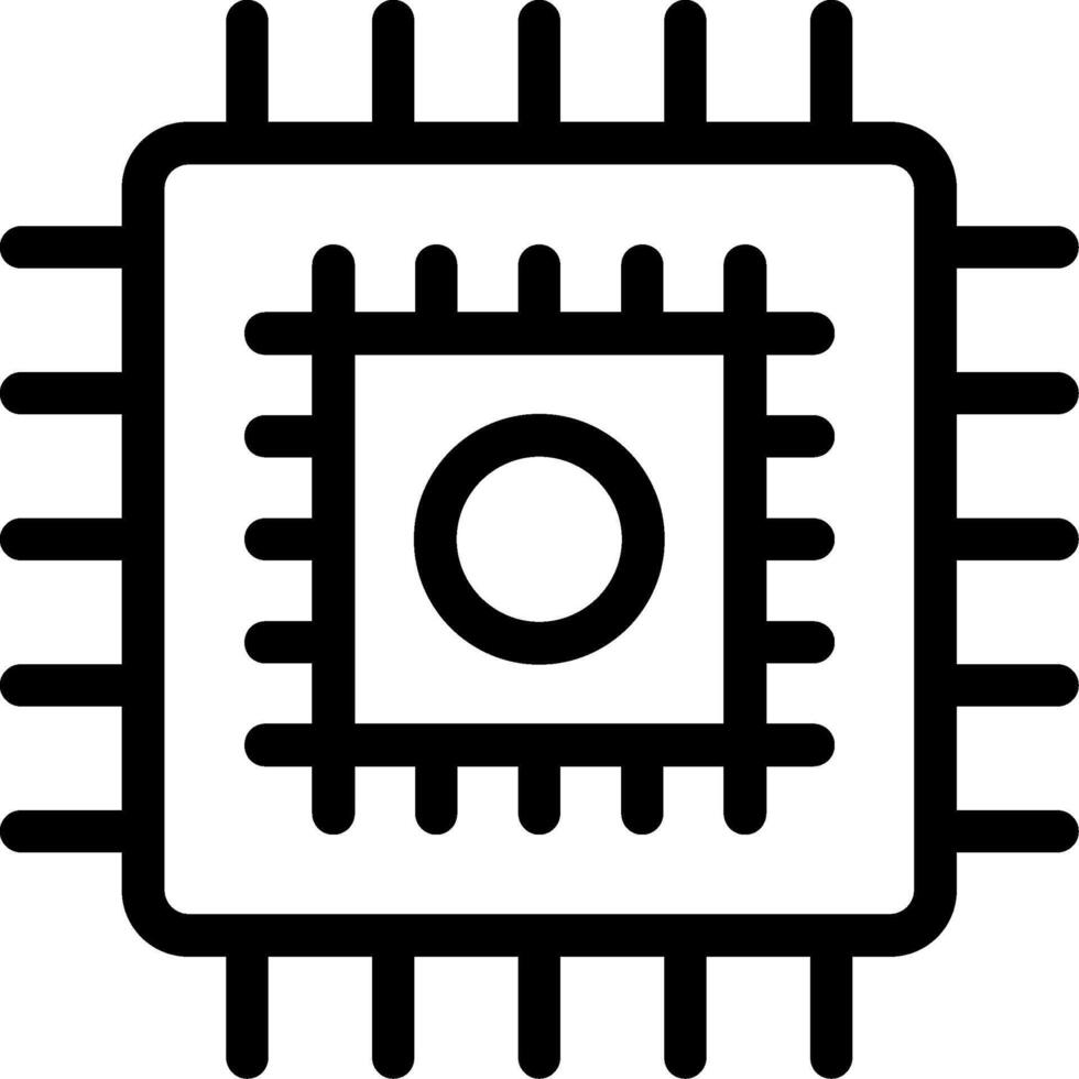 Cpu Line Icon vector