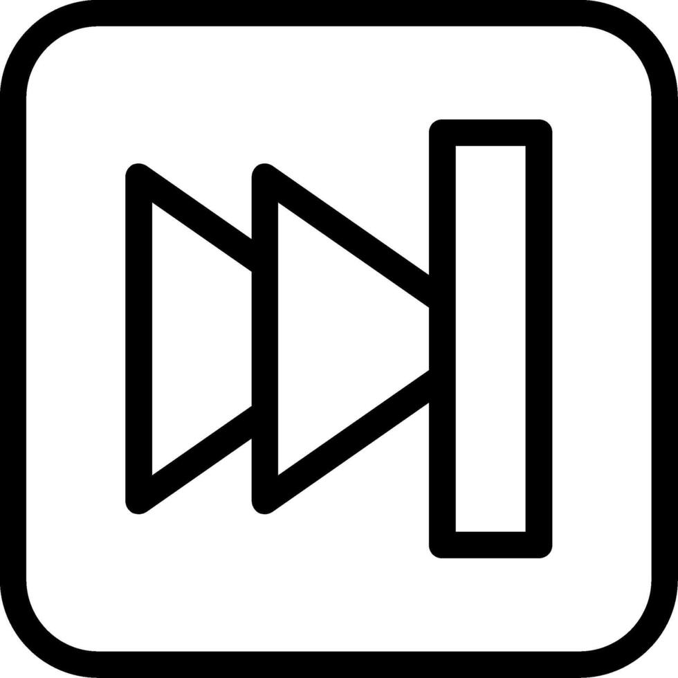 Skip Button Line Icon vector