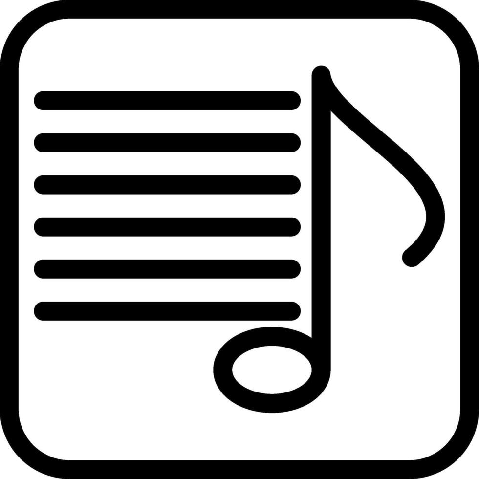 Song Lyrics Line Icon vector