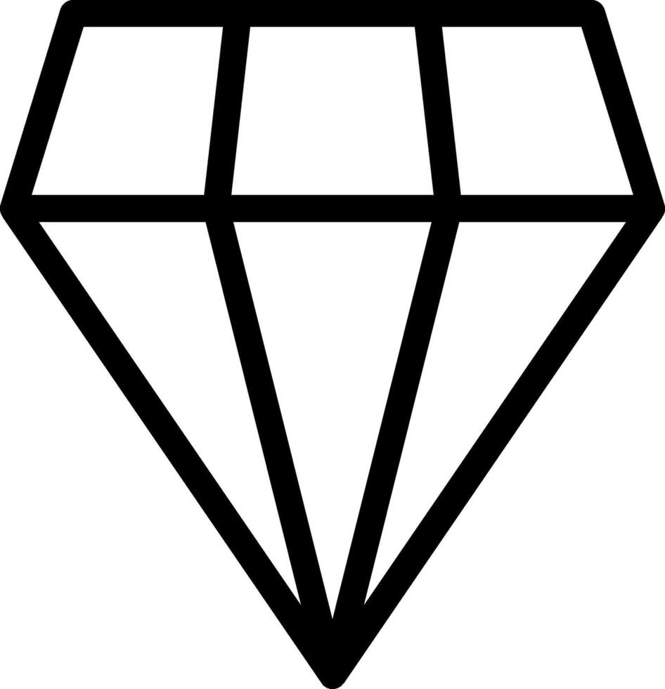 Diamond Line Icon vector