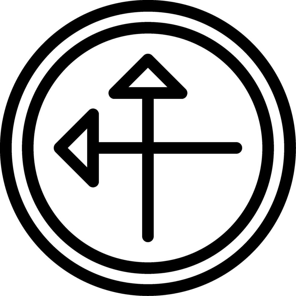 Intersect Line Icon vector