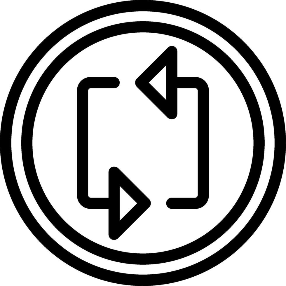 Loop Line Icon vector