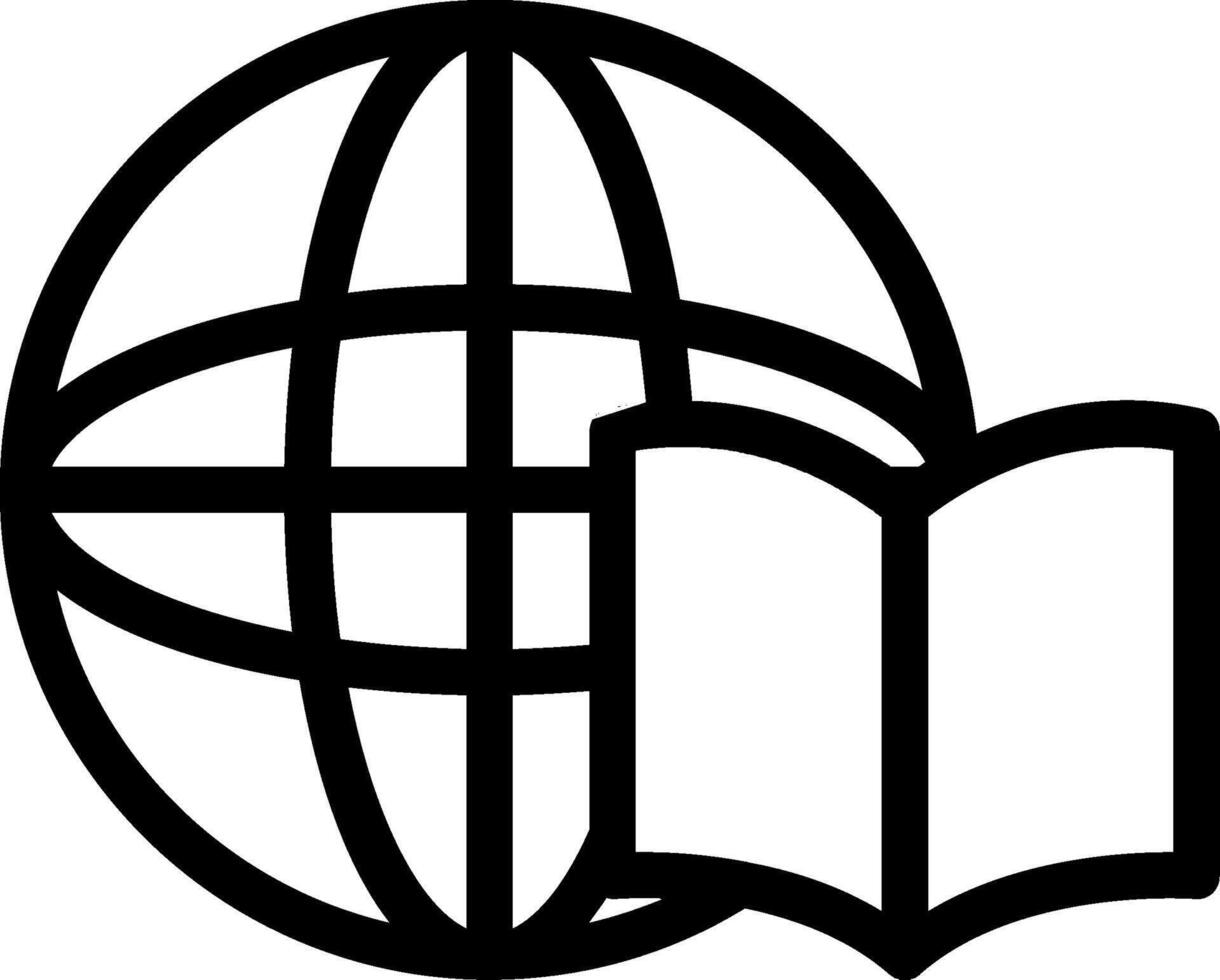 Distance Book Line Icon vector