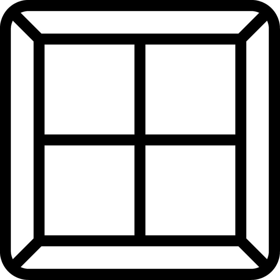Window Line Icon vector