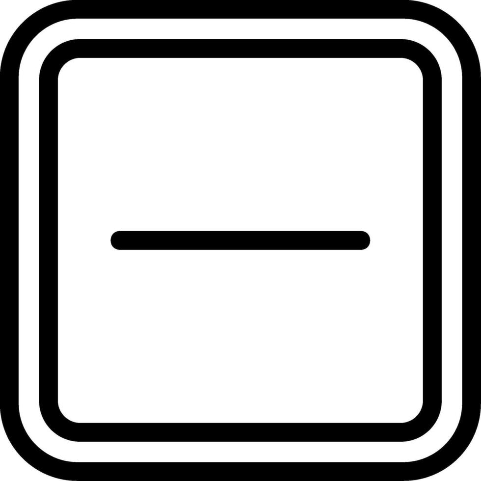 Minus Line Icon vector