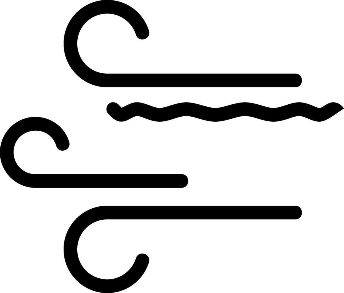 Wind Line Icon vector