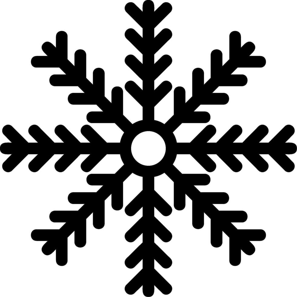Snow Flake Line Icon vector