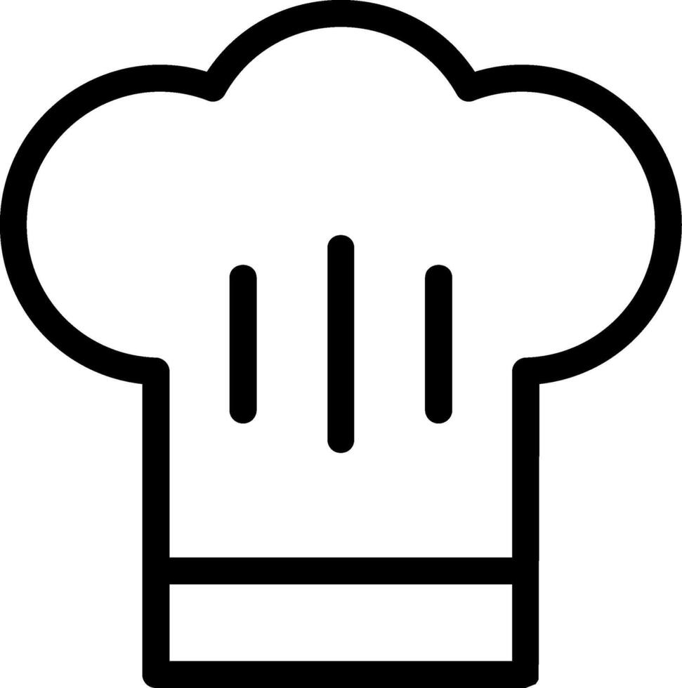 Chef Hat Line Icon vector