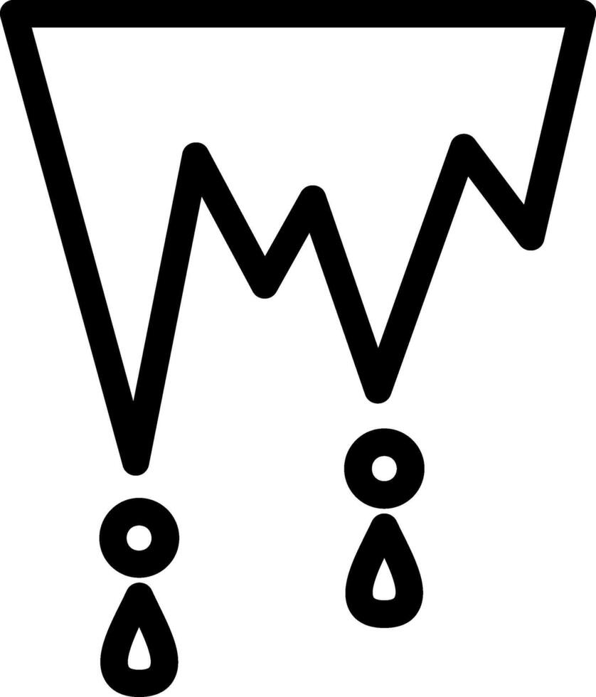 Stalactite Line Icon vector