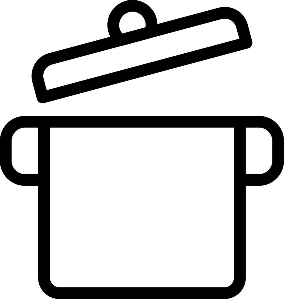 Cooking Pot Line Icon vector