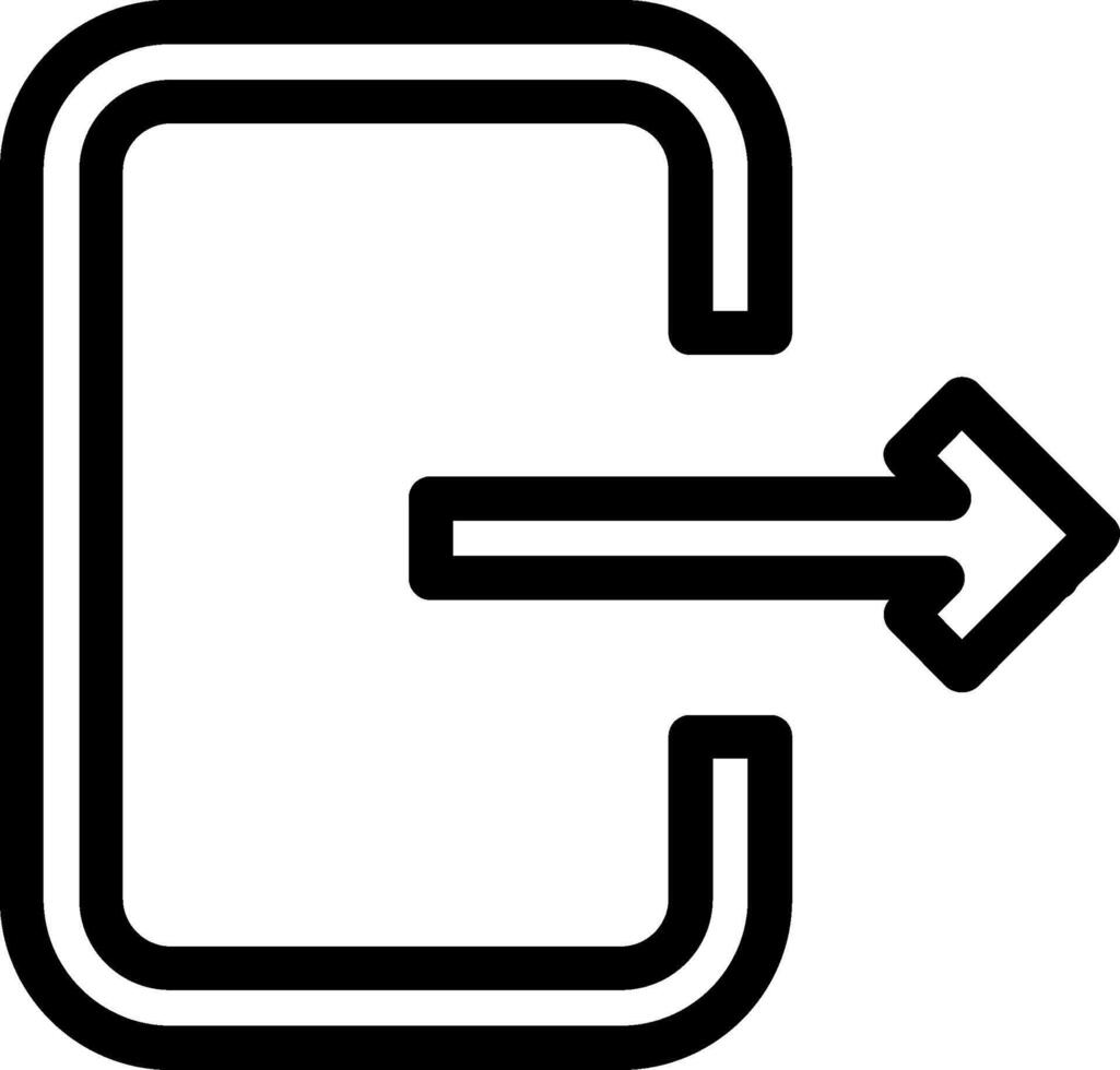 Logout Line Icon vector